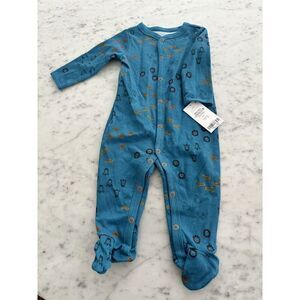 Carter's Dino Footie New Boys Sz 6m Blue One Piece Pj